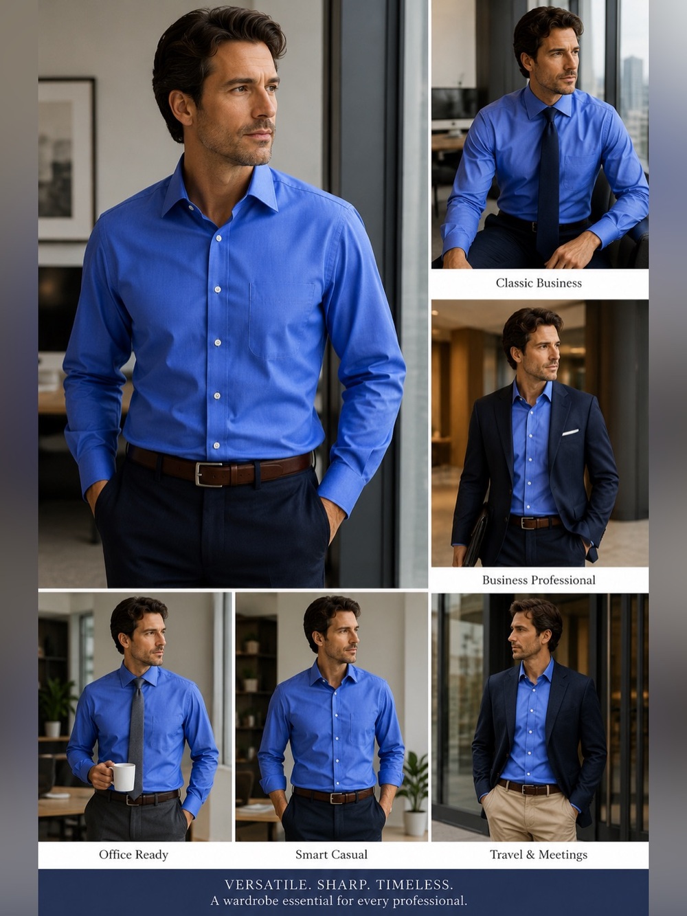 Brooks Brothers Regent Fit Non-Iron Blue Dress Shirt 16-34 100% Cotton